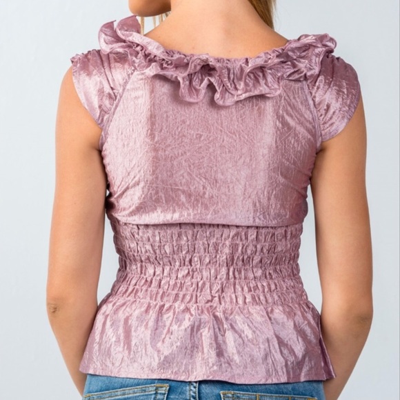 Pink Blush Ruffle Party Top⬇️⬇️⬇️ - Picture 2 of 5